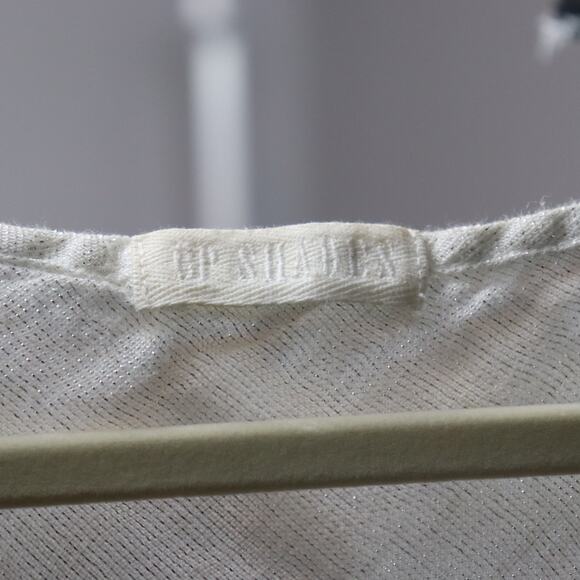 CP Shades White Sparkle Linen XL Tank Top and Scarf Shawl Wrap - Picture 10 of 13